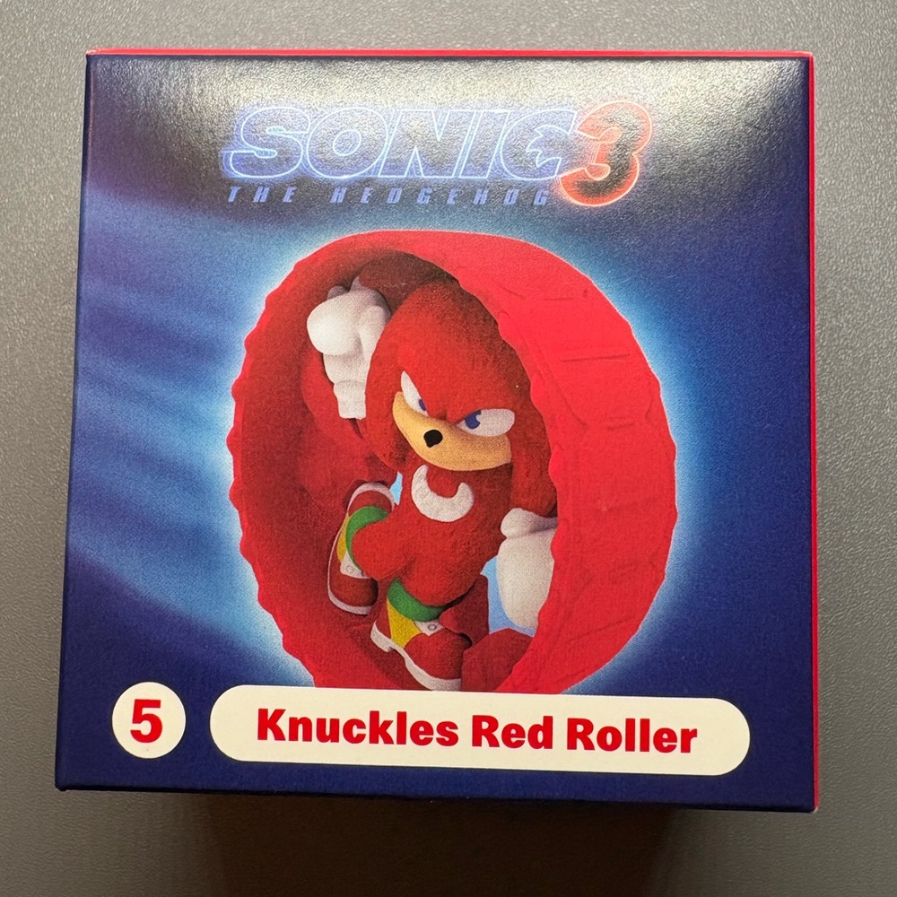 McDonald's #5 Sonic the Hedgehog 3 KNUCKLES Red Roller Happy Meal Toy 2024 Fun